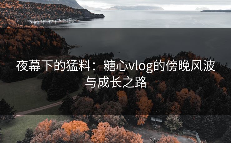 夜幕下的猛料：糖心vlog的傍晚风波与成长之路